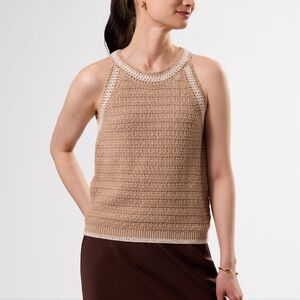 Amour Vert Texture Halter Biscotti XL NWT